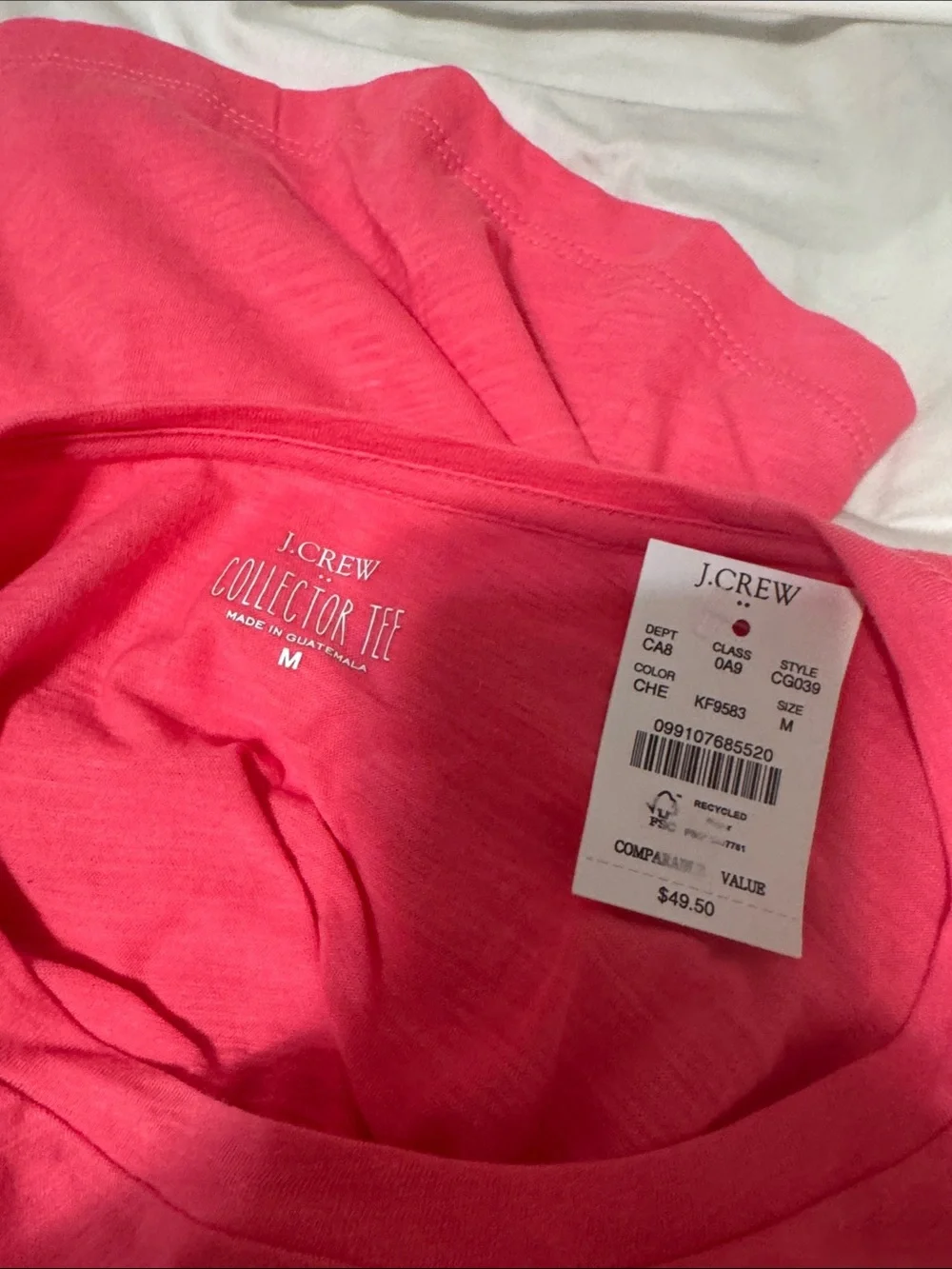 J. Crew Pink 'Cheers!' Graphic Short Sleeve Tee